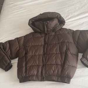 ALO Yoga Chocolate Brown Kids Puffer Jacket